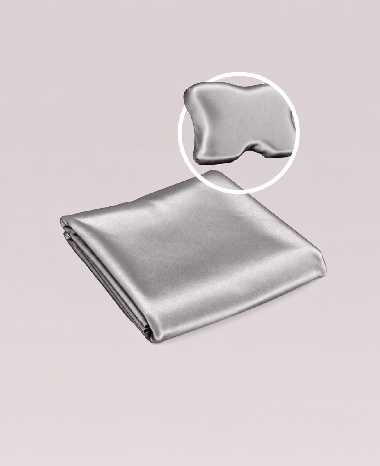 %100 İpek Yastık Kılıfı Gri — Shine Pillow